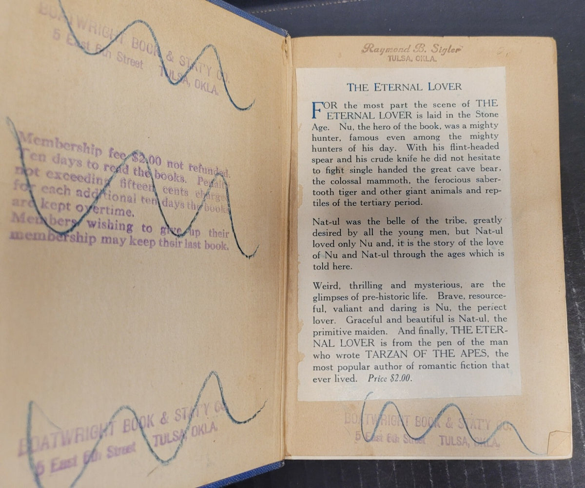 The Eternal Lover by Edgar Rice Burroughs First, Fax DJ, J. Allen St. John Art