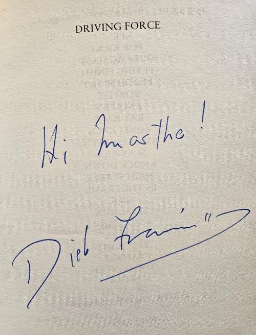 Driving Force by Dick Francis (First UK Edition) Signed