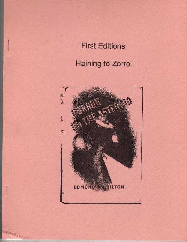 First Editions: Haining to Zorro by Joseph Bell (First Edition) LTD
