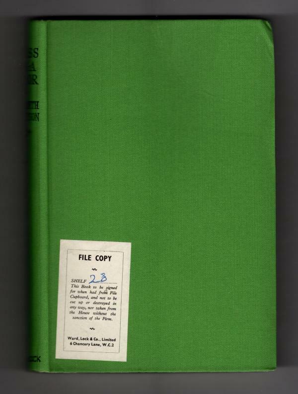 A Kiss for a Sailor by Elisabeth Margetson (First Edition) Ward Lock File Copy