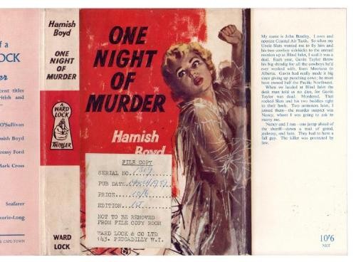 One Night of Murder by Hamish Boyd (First Edition) Hubin listed Mystery