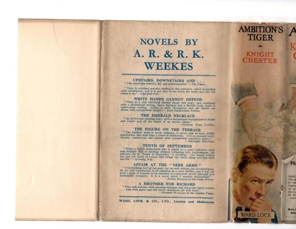 Ambition's Tiger by Knight Chester (First Edition) File Copy