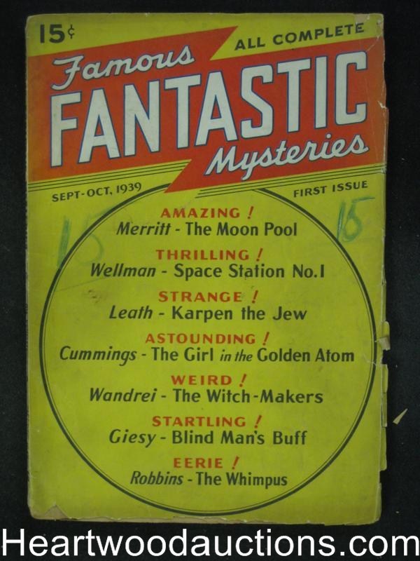 Famous Fantastic Mysteries Sep 1939  #1 , A. Merritt, Cummings