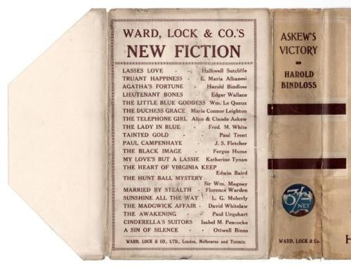 Askew's Victory by Harold Bindloss (First Edition) File Copy