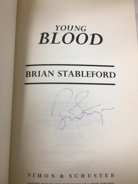 Young Blood by Brian Stableford (First U.K. Edition) Signed