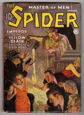 The Spider Dec 1935 John Howitt Cvr Asian menace - Pulp - High Grade