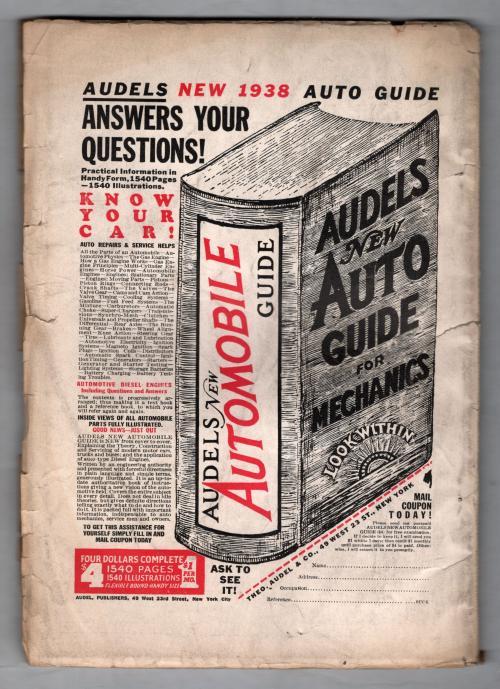 Detective Fiction Weekly Oct 22 1938 "Murder on My Hands" Krausse; Richard Sale