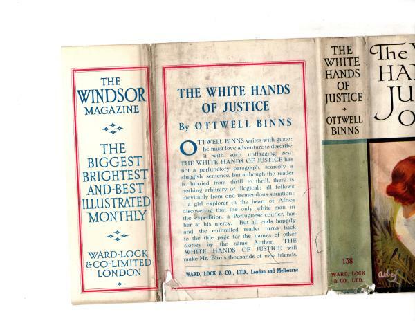 The White Hands of Justice by Ottwell Binns (Hubin Listed) Abbey Cvr, File Copy