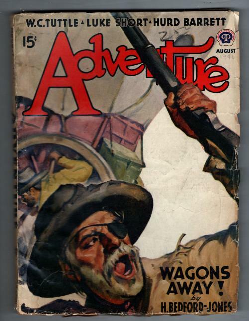 Adventure Aug 1941 Pulp Singer Cvr; H. Bedford-Jones; W.C. Tuttle