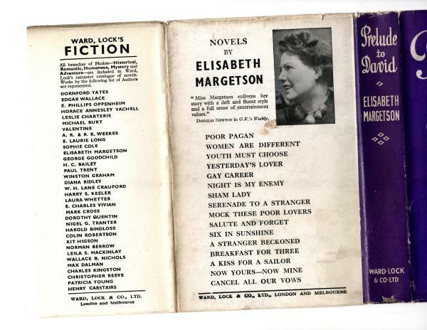 Prelude to David by Elisabeth Margetson (First Edition) Ward Lock File Copy