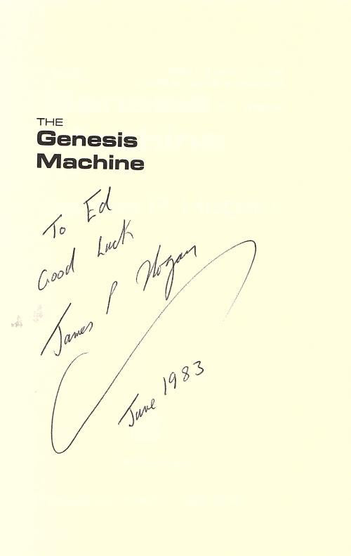 The Genesis Machine by James P. Hogan (First Novel) Signed