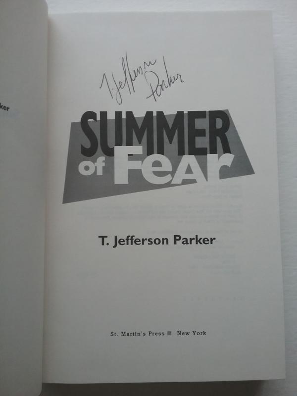 Summer of Fear by T. Jefferson Parker Signed