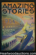 Amazing Stories Apr 1935 Morey Cover - High Grade