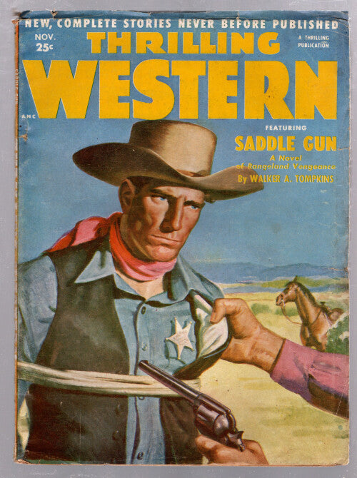 Thrilling Western Nov 1952 Male Bndg Cvr, Walker A. Thompkins, Bill Burchardt