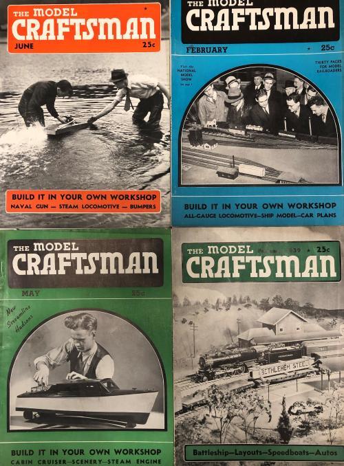 Lot of 8 "The Model Craftsman" Magazines 1937/38/39
