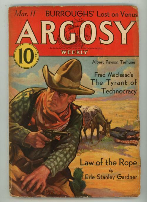 Argosy Mar 11, 1933 Burroughs Lost on Venus pt, E.S. Gardner