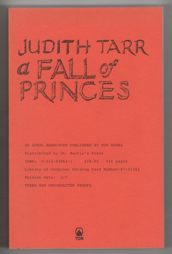 A Fall of Princes by Judith Tarr (First Edition) Uncorrected Proof