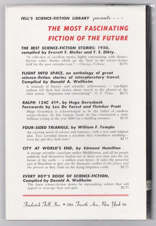 Year's Best Science Fiction Novels 1952 (First Edition) Erle Korshak's copy