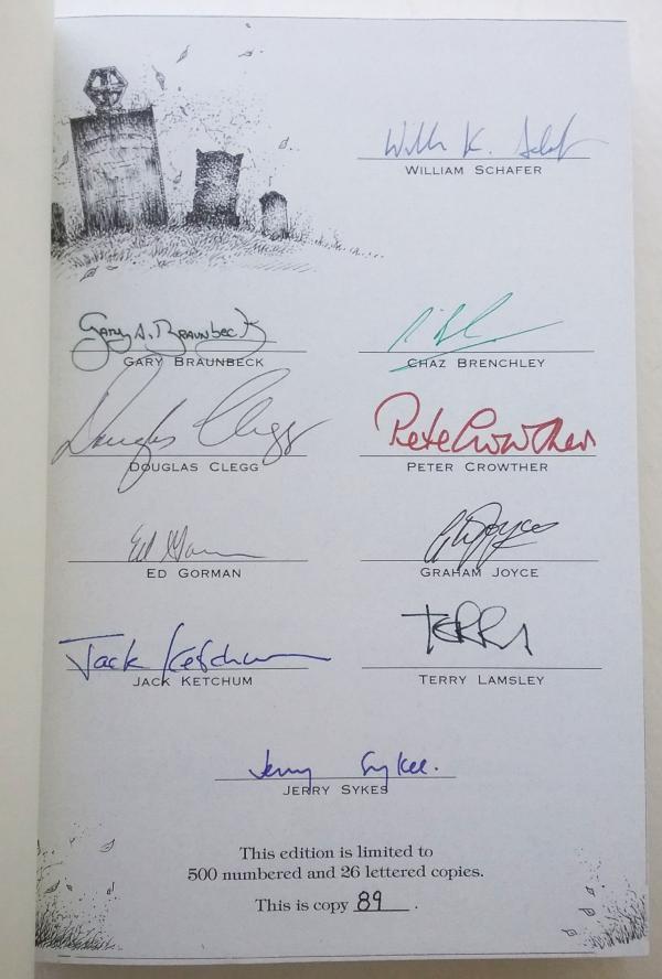 Subterranean Gallery: Stories of Horror and Crime (First Edition) Signed, Lim...