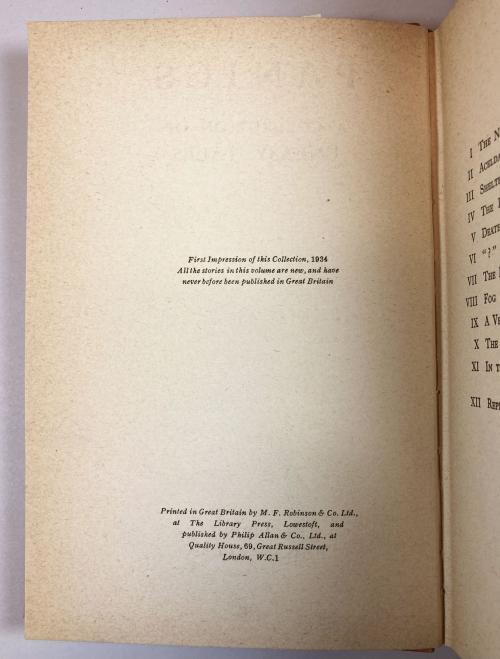 Panics: A Collection of Uneasy Tales (First Edition)