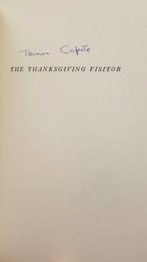 The Thanksgiving Visitor by Truman Capote Signed