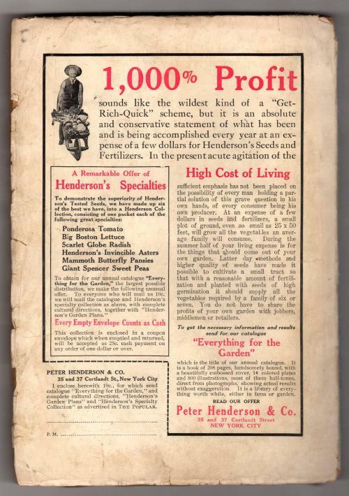 Popular Jan 15 1914 Pulp Griswold Tyng cvr; George Pattullo; Ralph Bergengren