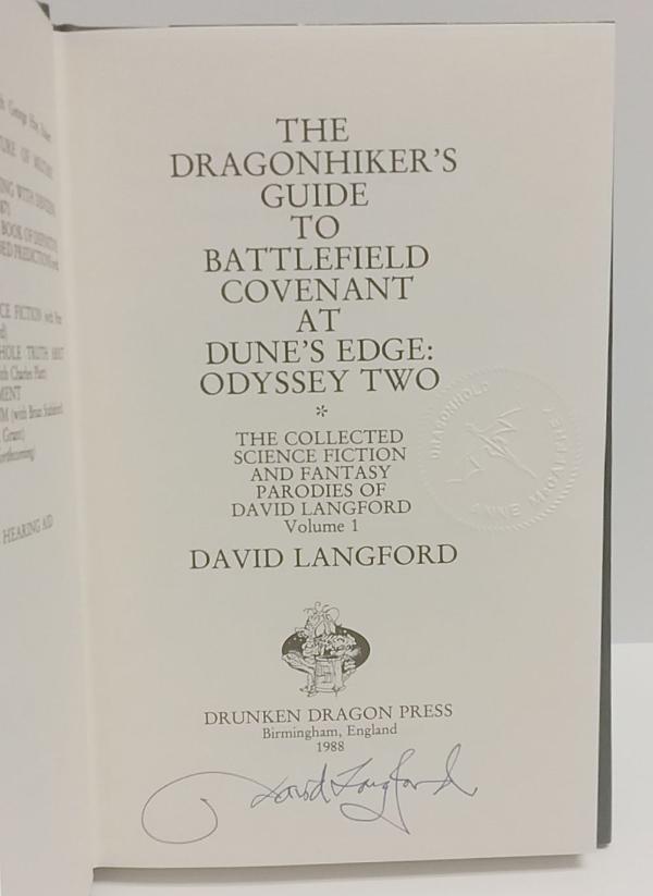 The Dragonhiker's Guide to Battlefield Covenant  by  David Langford Signed Mc...