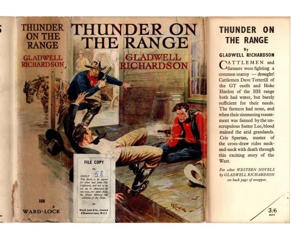 Thunder on the Range by Gladwell Richardson (First Edition) File Copy