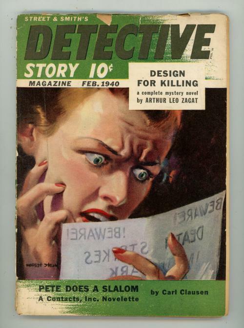 Detective Story Feb 1940 Stein Cvr - Arthur Leo Zagat