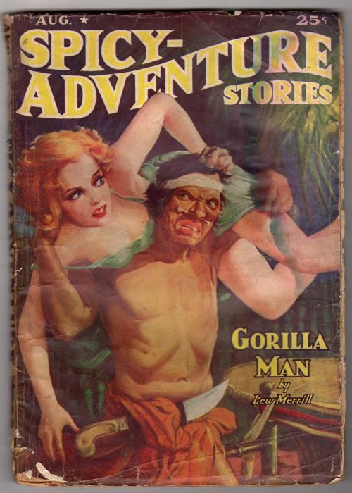 Spicy Adventure Aug 1938 Wild Good Girl Art Cover
