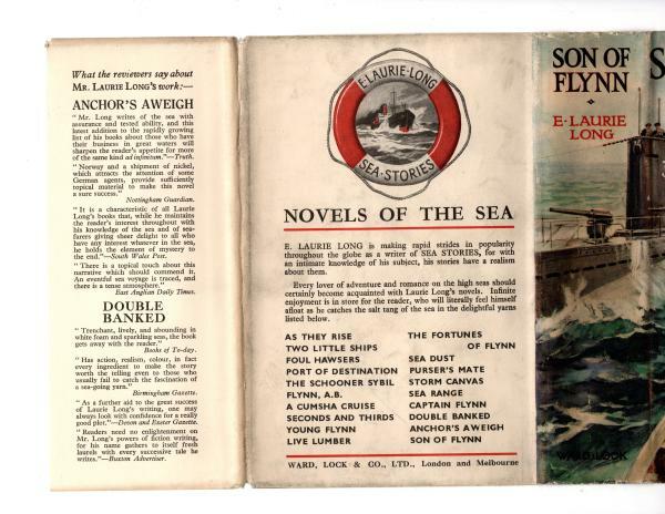 Son of Flynn by E. Laurie Long (First Edition) Rare DJ Publisher's Copy