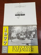 7 Vintage Electric Railroad Calendars, Golden West Books 1971, 1972, 1977, 1978