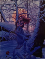 Thomas Kidd SIGNED Limited Edition Art Print #18/500 Forest Sunset Snow Maiden