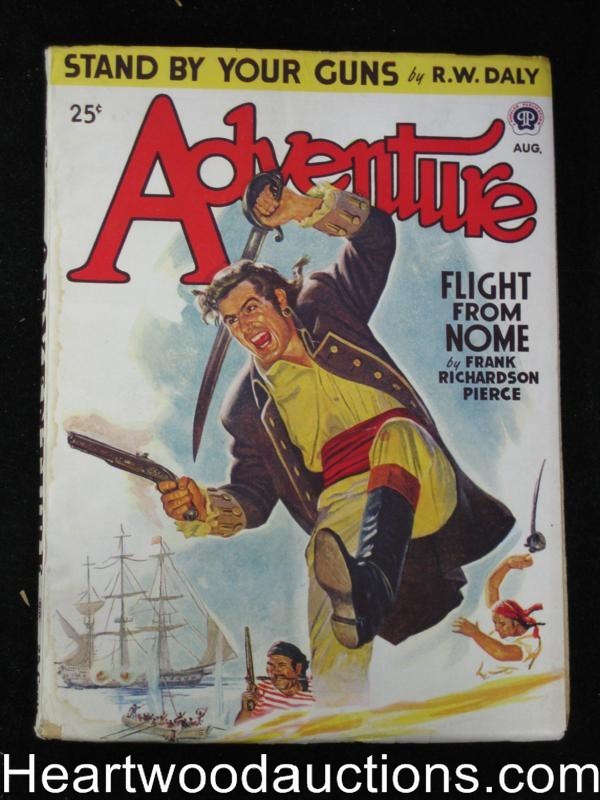 Adventure Aug 1947 Pirate Cover - High Grade