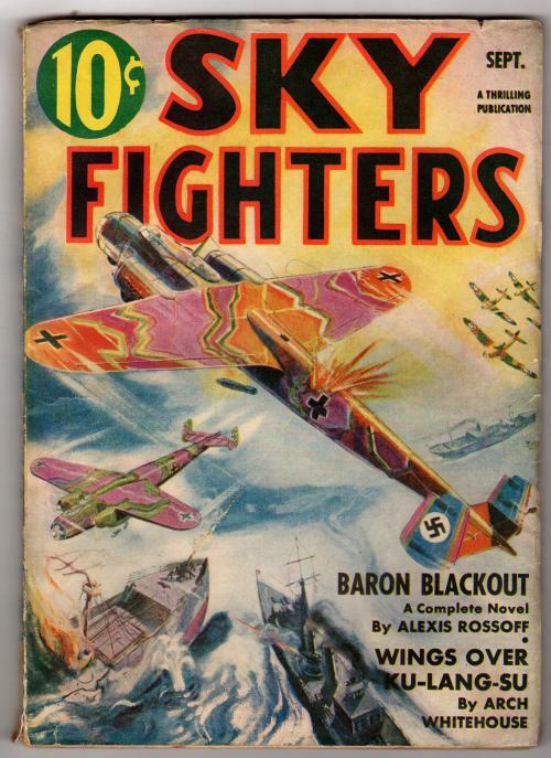 Sky Fighters Sep 1941 Pulp Alexis Rossoff; Arch Whitehouse; Joe Archibald