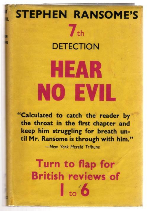 Hear No Evil by Stephen Ransome (First Edition)