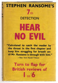 Hear No Evil by Stephen Ransome (First Edition)