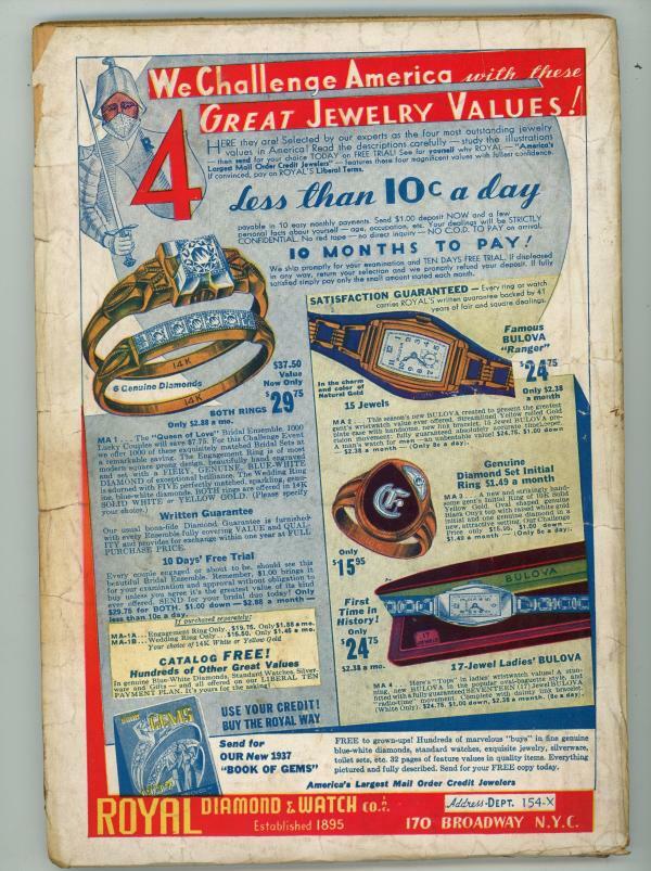 Red Seal Western Aug 1937 Damsel in Distress Pulp