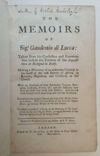 The Memoirs of Sig. Gaudentio di Lucca by Simon Berington (First Edition)