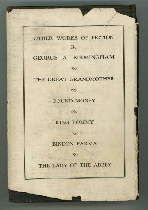 The Smugglers' Cave by George A. Birmingham (First Edition)