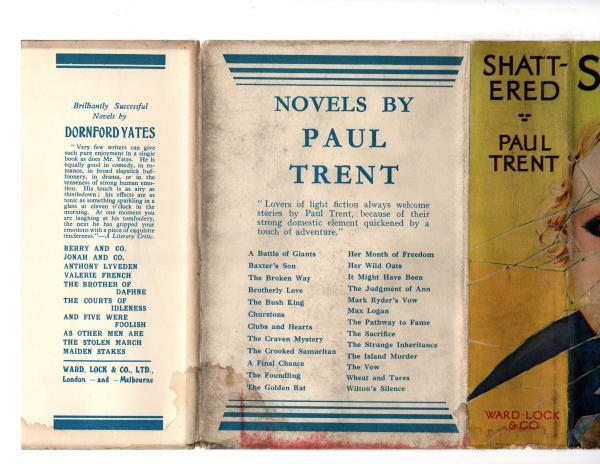 Shattered by Paul Trent (First Edition) Hubin Listed, Ward File Copy