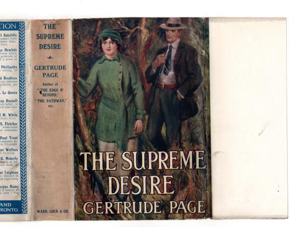 The Supreme Desire by Gertrude Page (First Edition) Ward File Copy