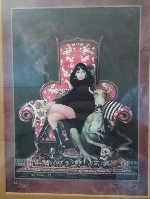 Don Maitz SIGNED "Lady and Her Pet" Limited Edition 16/325 FRAMED ART PRINT