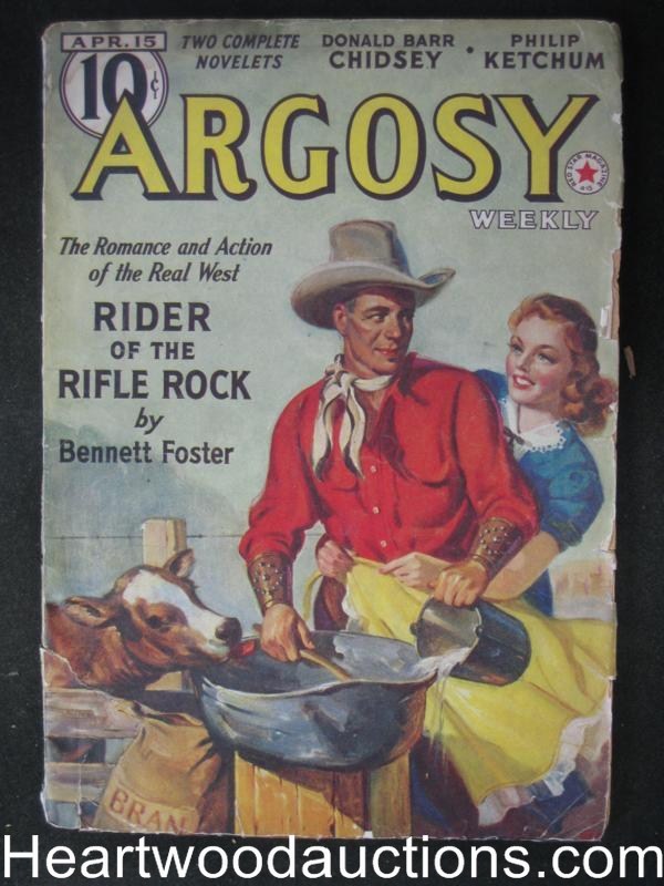 Argosy April 15, 1939 G.J. Rozen Cvr, Zagat Sci  Fi