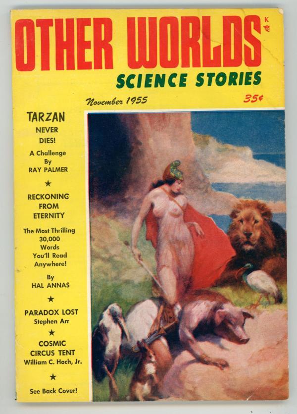 Other Worlds Nov 1955 St.John cvr, Tarzan never Dies
