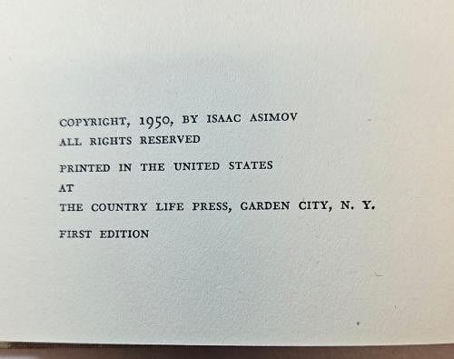 Pebble in the Sky by Isaac Asimov (First Edition) Debut Novel