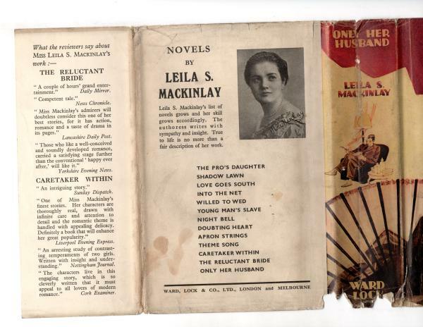 Only Her Husband by Leila S. Mackinlay (First Edition) Ward File Copy
