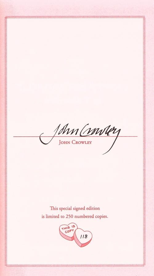 Conversation Hearts by John Crowley (Limited First Edition) Signed