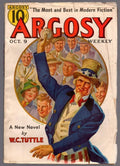 Argosy Oct 09 1937  V.E. Pyles, Uncle Sam baseball cover