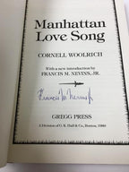 Manhattan Love Song by Cornell Woolrich (First Thus) Signed by Nevins